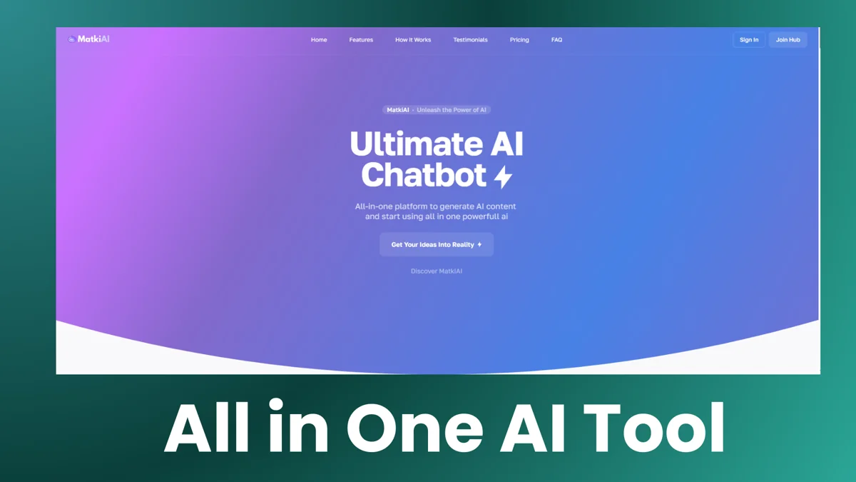 Original Matki AI content generation platform